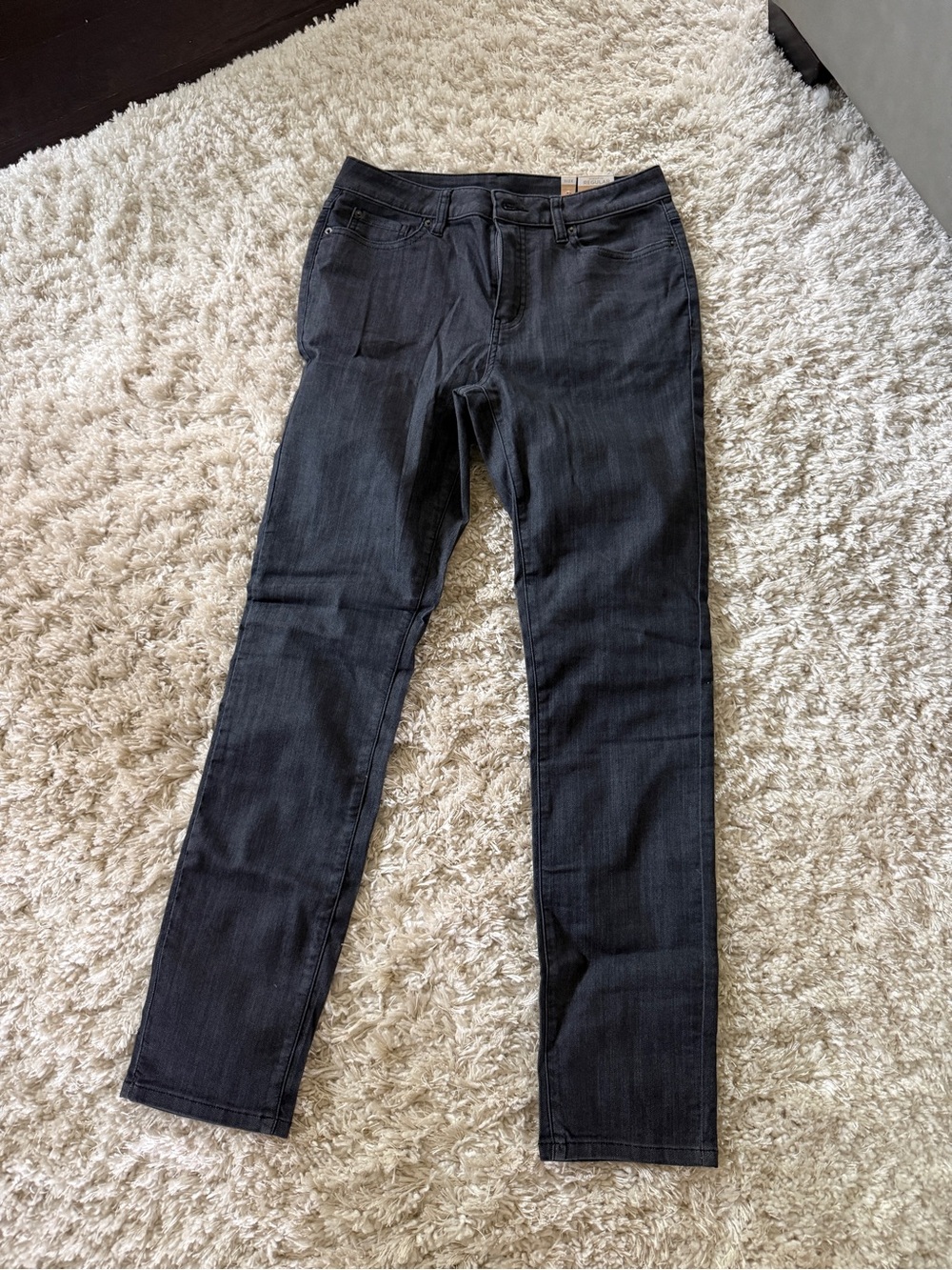 Prana High-Rise Skinny Jeans in Dark Gray